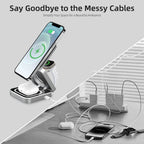 three-in-one charger mobile phone bracket charger