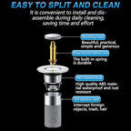 Pop-Up Sink Drain Filter with Removable Stainless Steel Basket