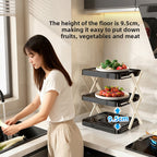 Foldable Multi-Layer Kitchen Prep Rack with Tray