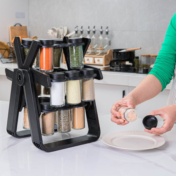18-in-1 Rotating Ferris Wheel Kitchen Condiment Bottle Holder Se