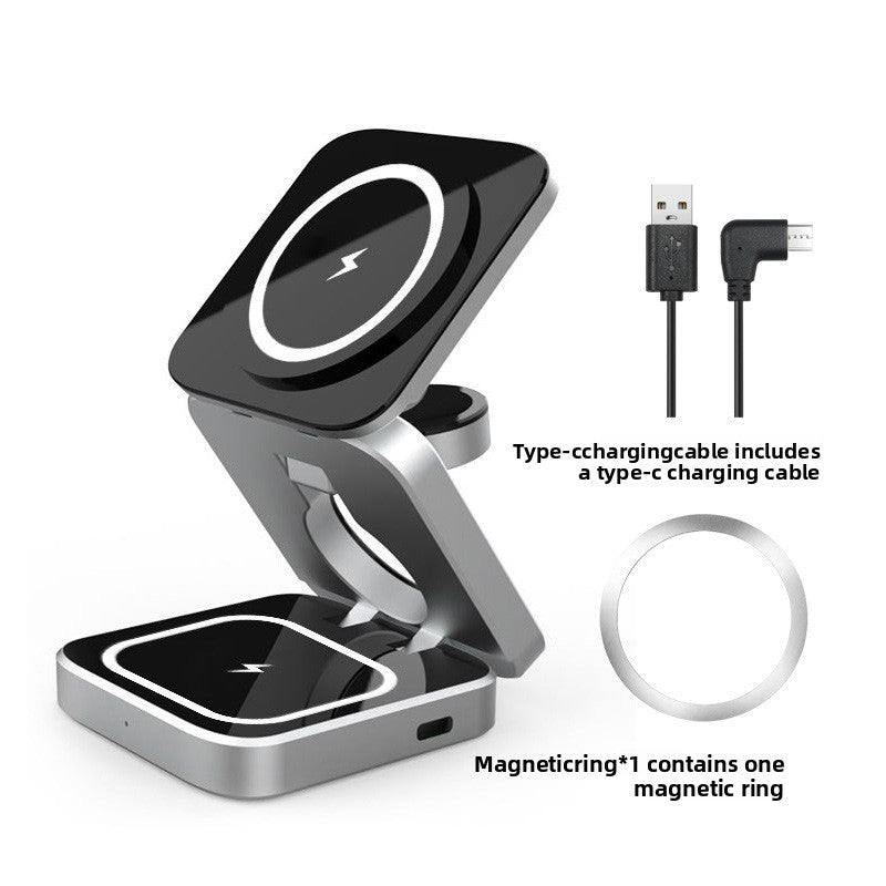 three-in-one charger mobile phone bracket charger