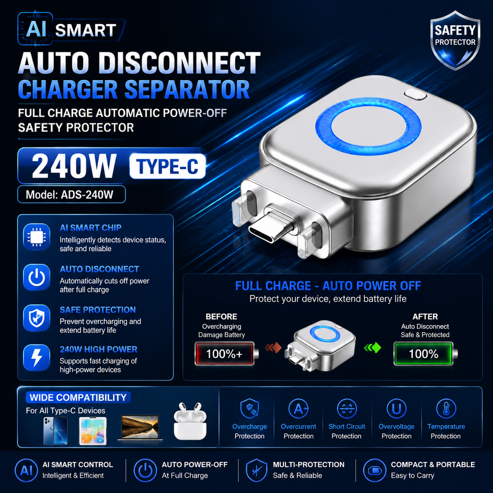 240W AI Smart Auto Disconnect Charger Separator