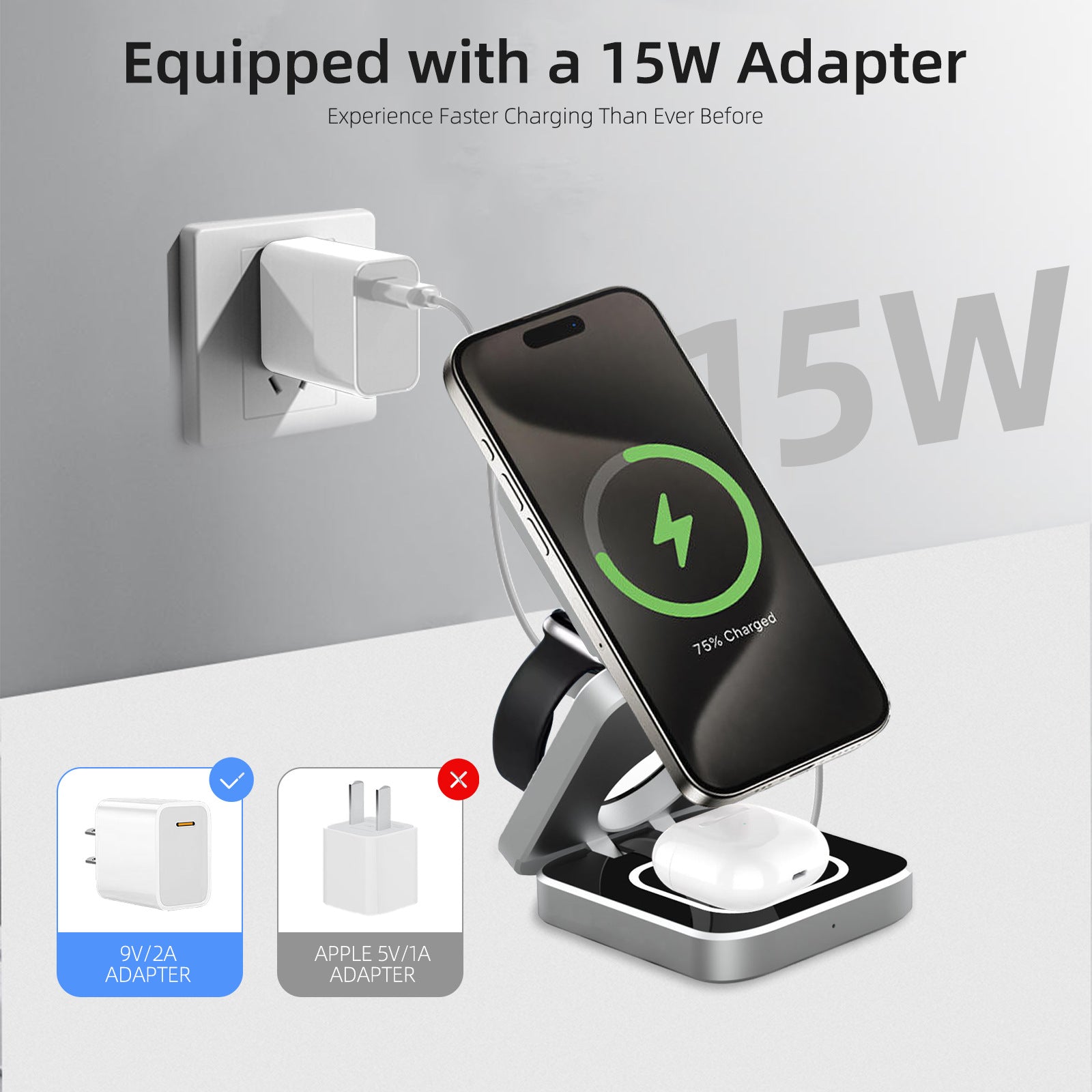 three-in-one charger mobile phone bracket charger