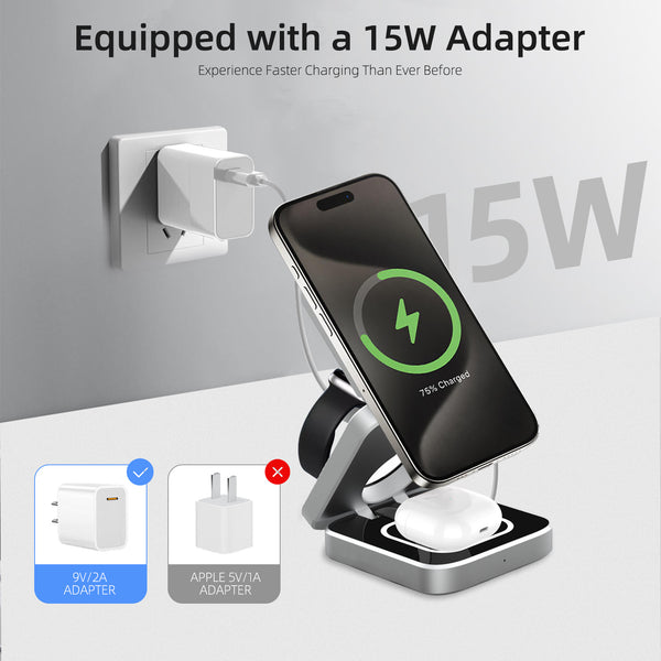 three-in-one charger mobile phone bracket charger