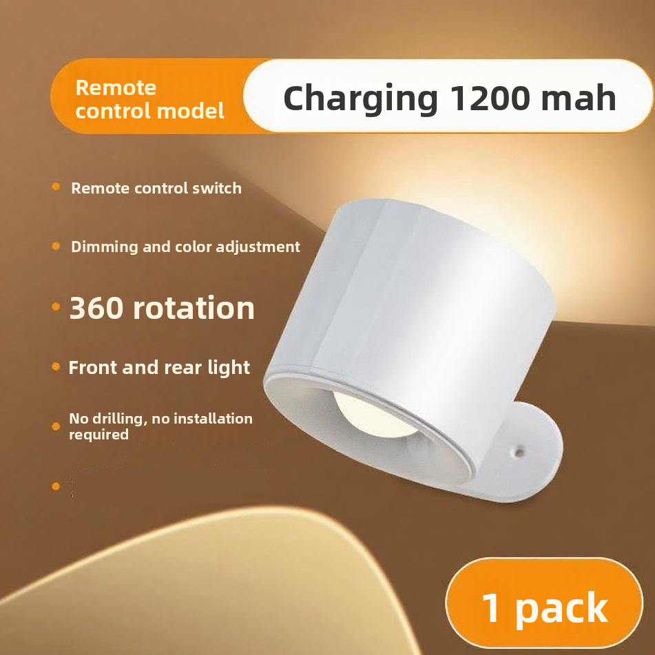 Magnetic Wireless Charging Wall Lamp with Remote Control