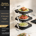 Foldable Multi-Layer Kitchen Prep Rack with Tray