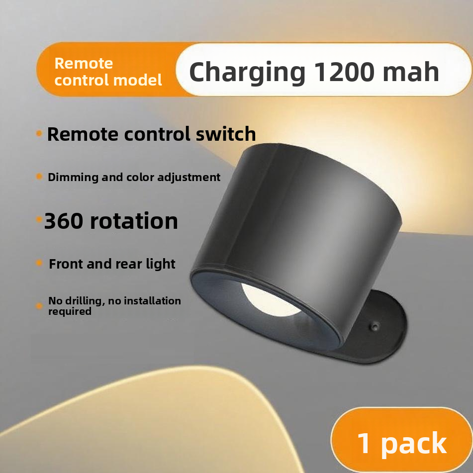 Magnetic Wireless Charging Wall Lamp with Remote Control