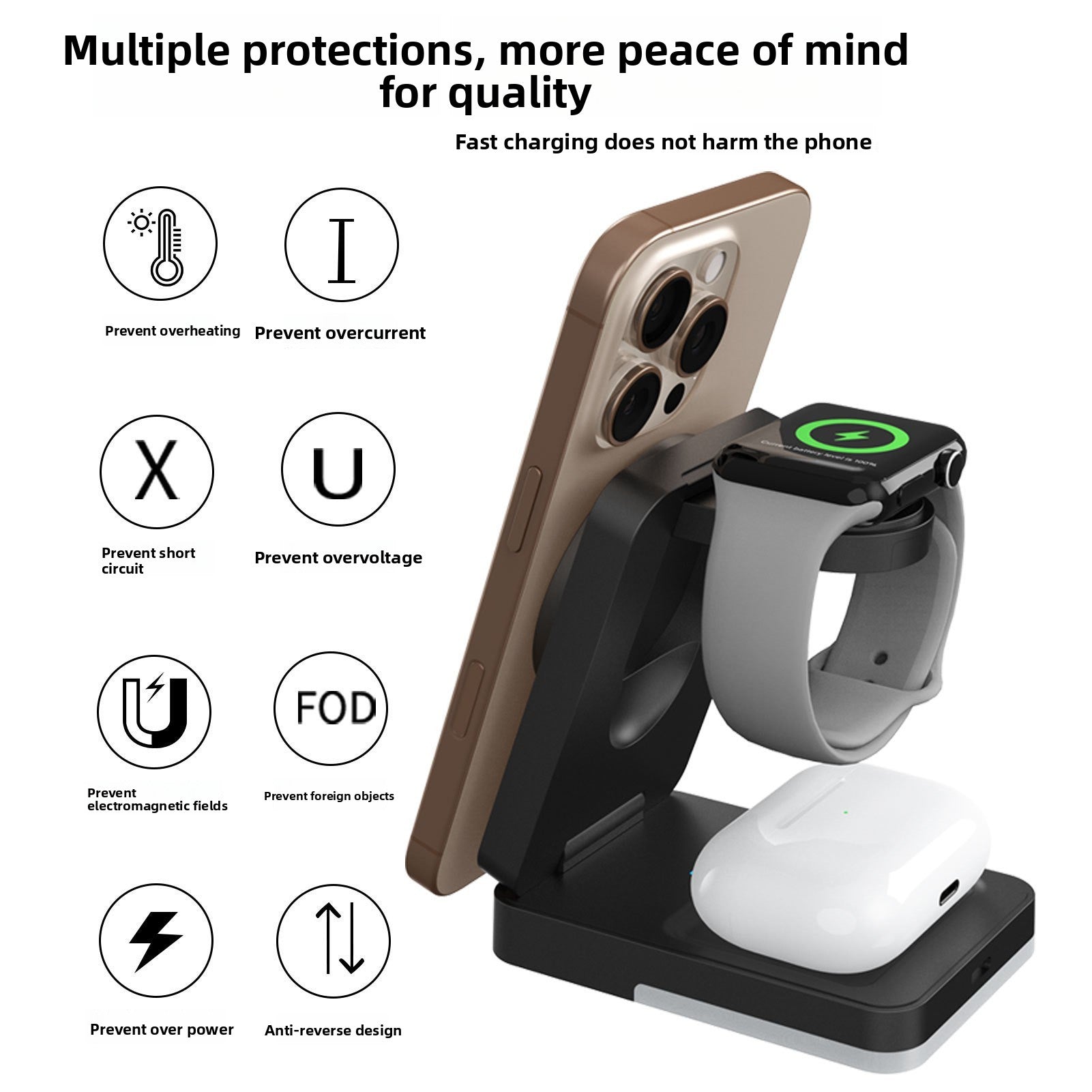 Wireless charging mobile phone holder