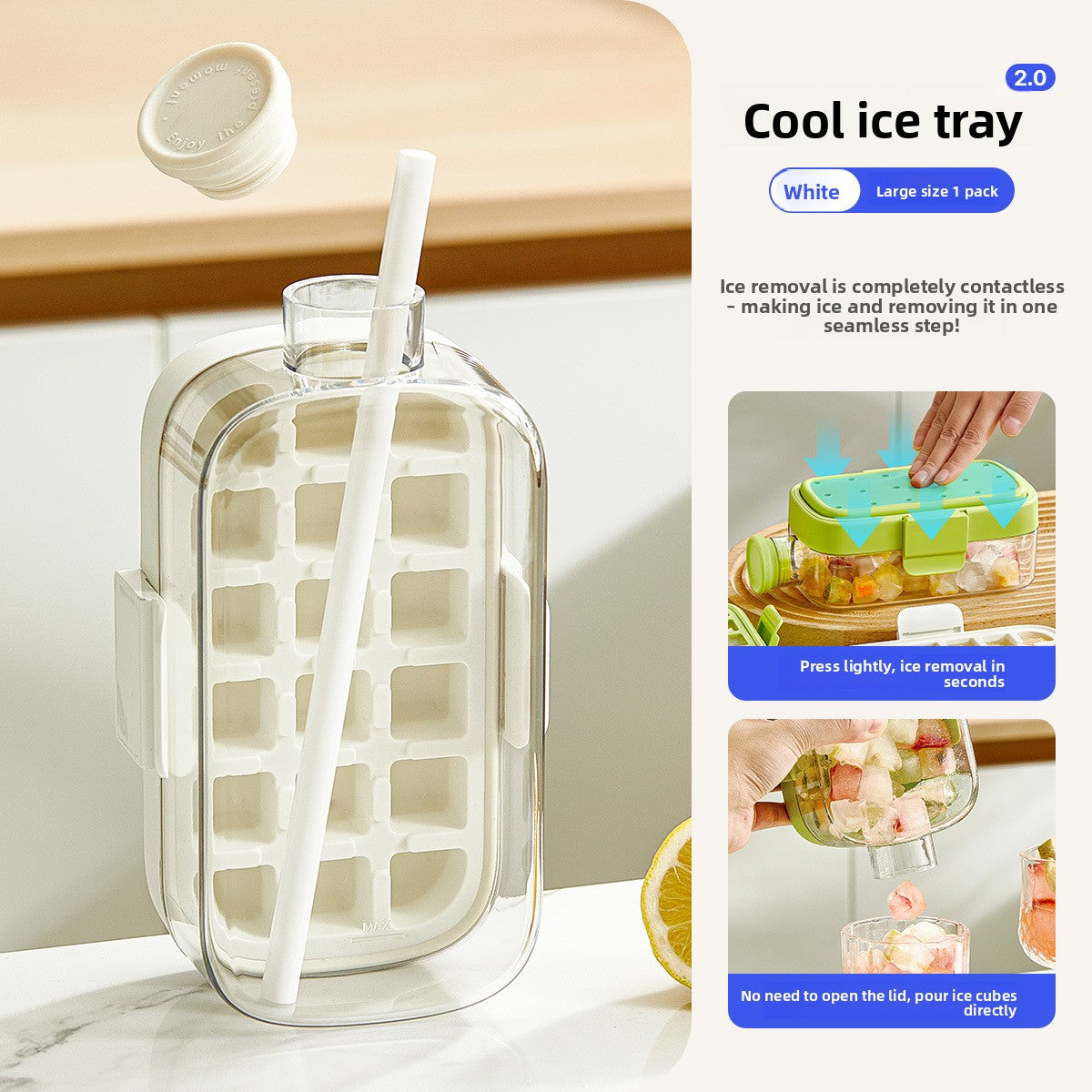 Press-Type Ice Cube Mold