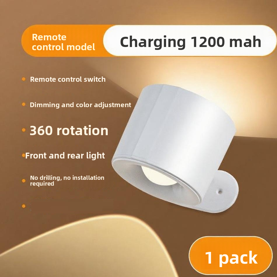 Magnetic Wireless Charging Wall Lamp with Remote Control