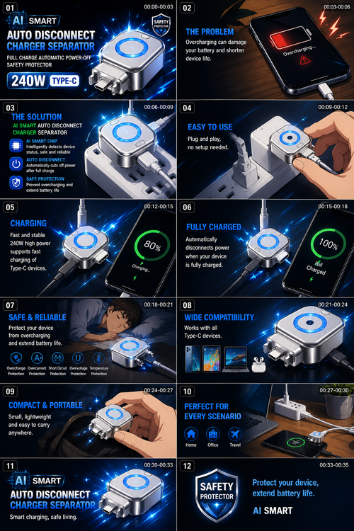240W AI Smart Auto Disconnect Charger Separator